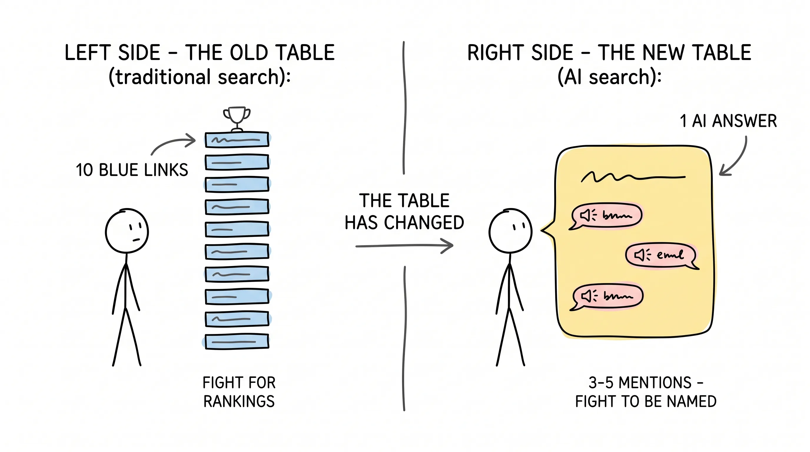 From ten blue links to one AI answer: the table has changed