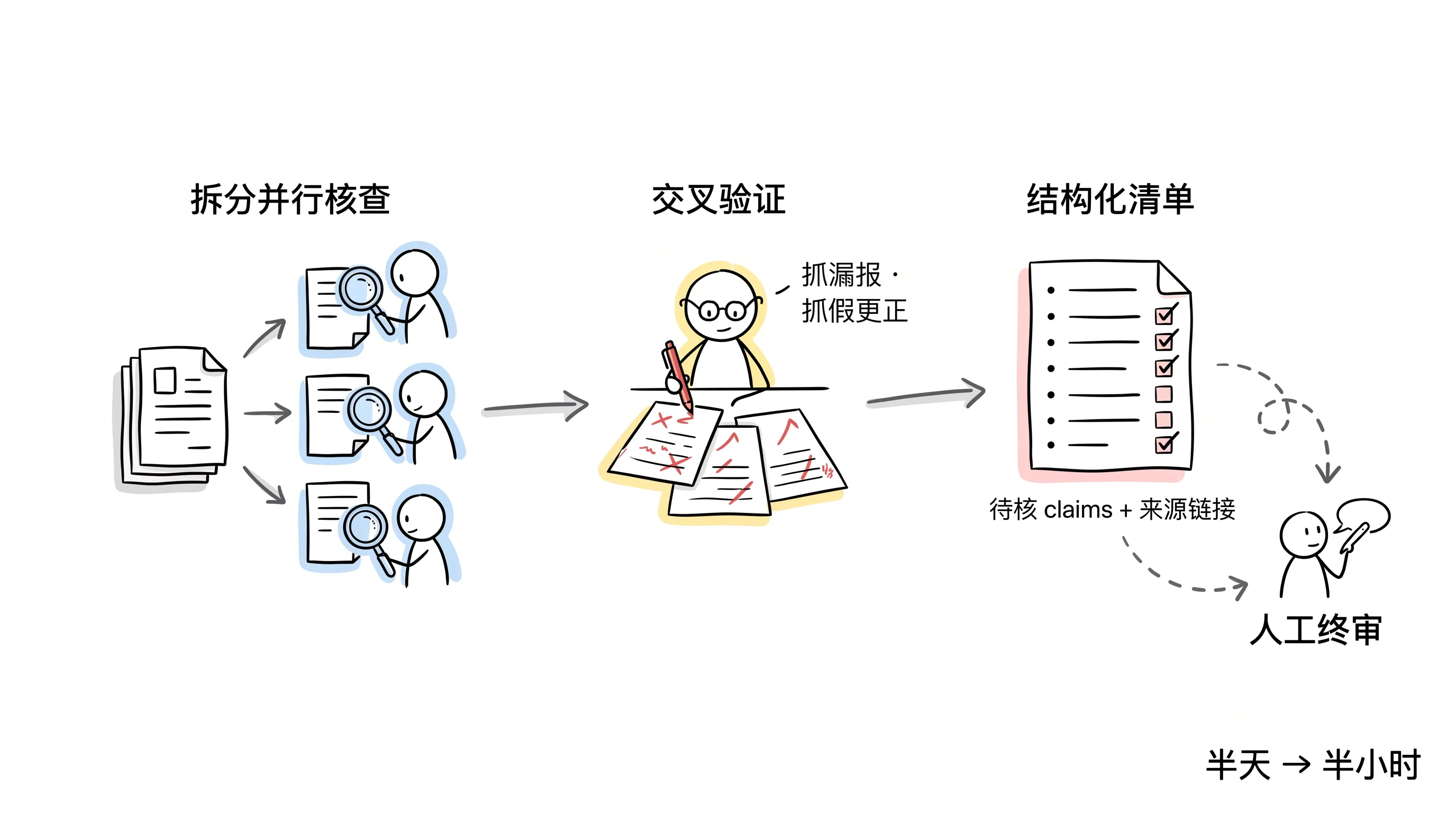 多 agent 事实核查三层工作流