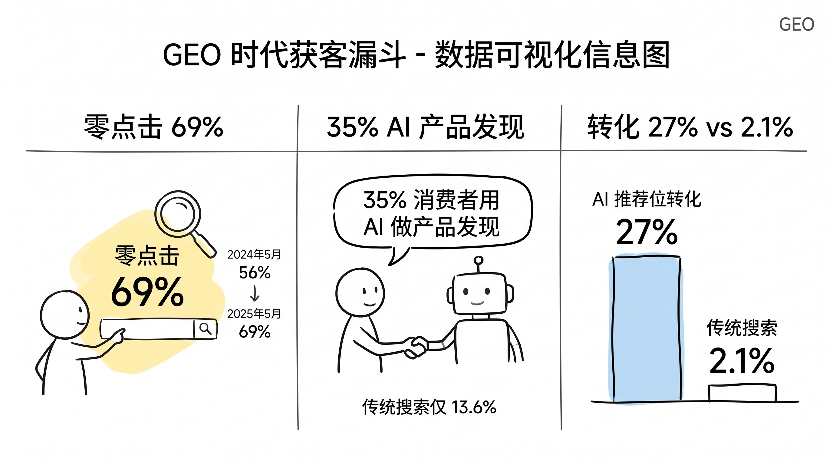 GEO 时代获客漏斗数据可视化