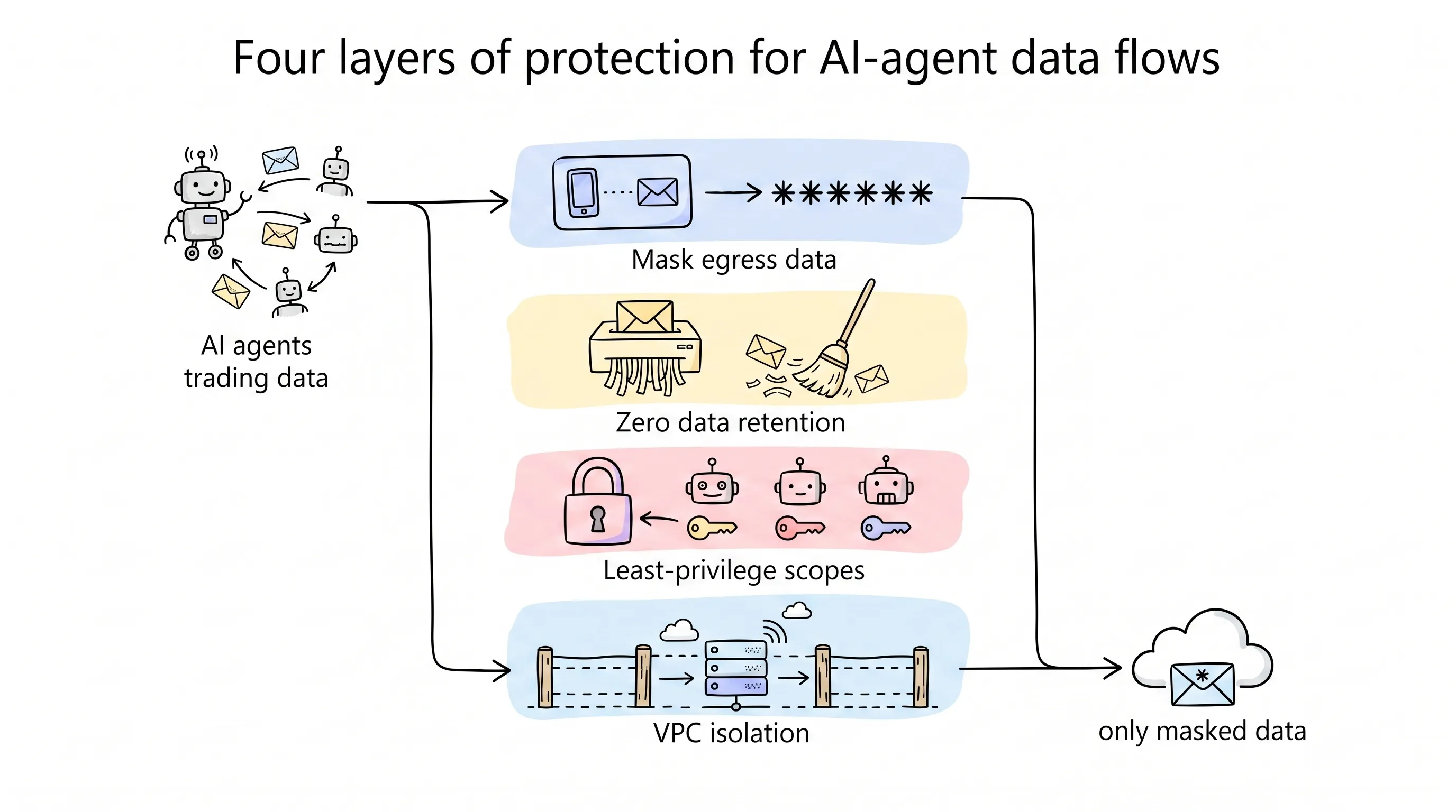 Four layers of protection for AI-agent data flows