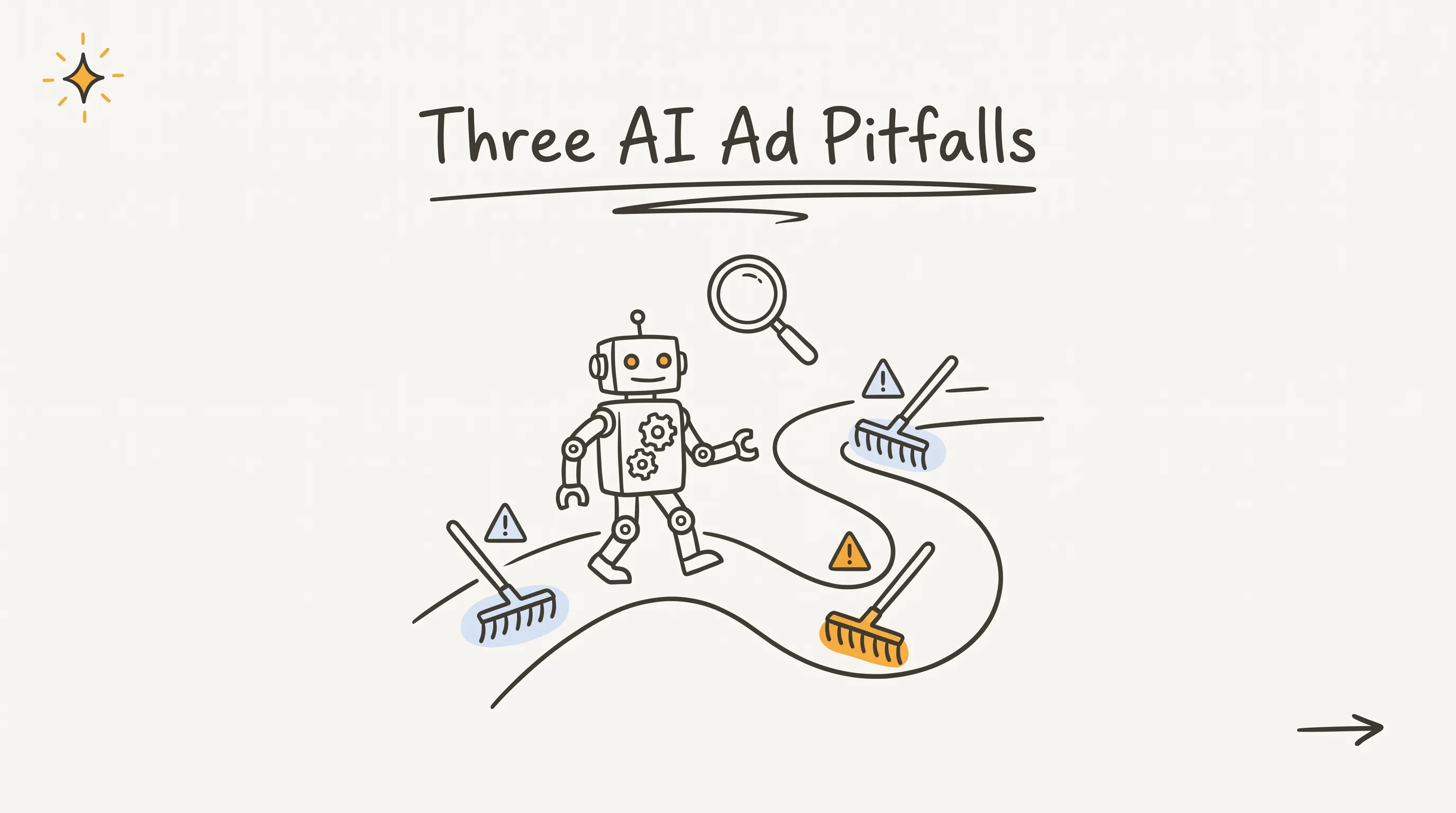 Cover: three pitfalls when using AI in advertising