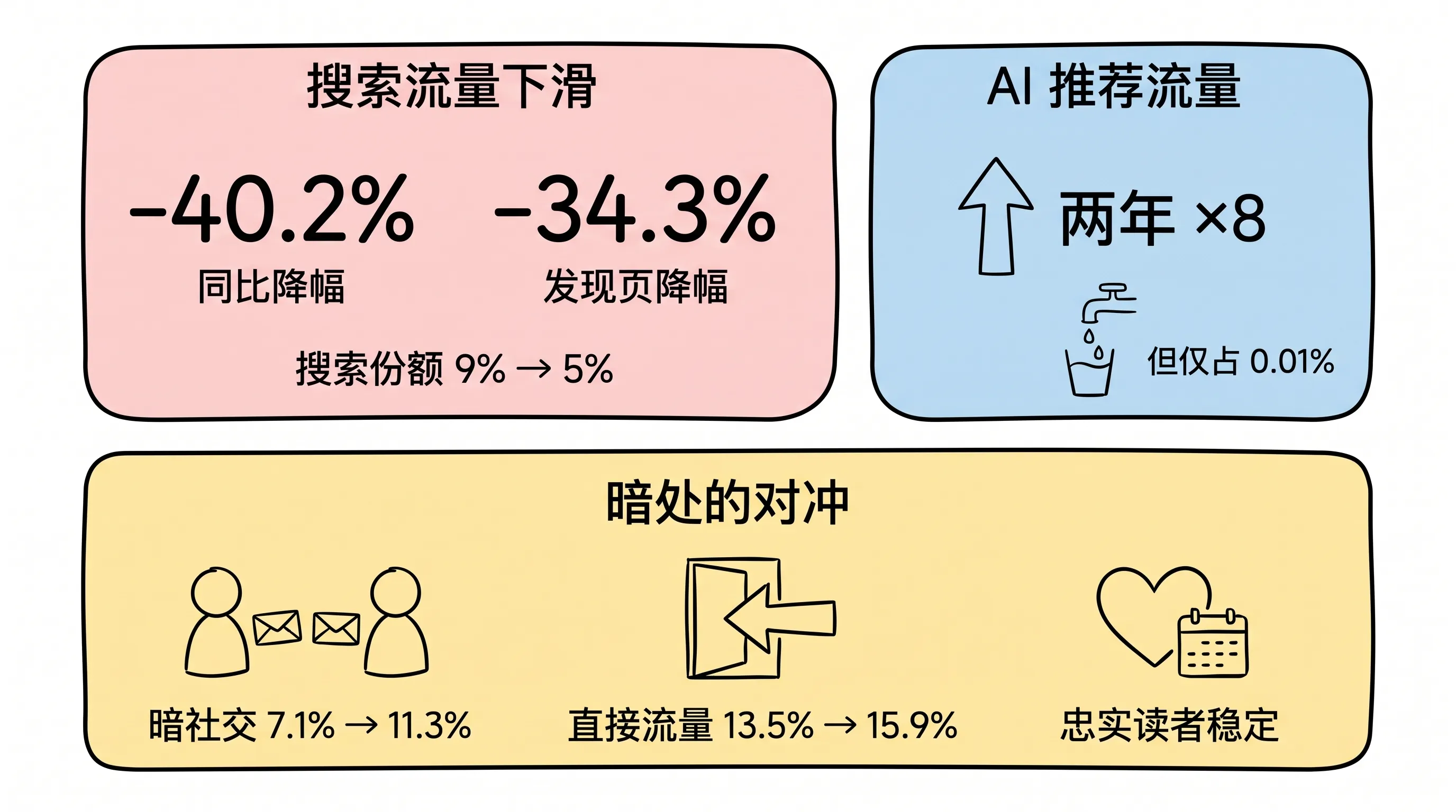 搜索流量缺口与暗处的对冲