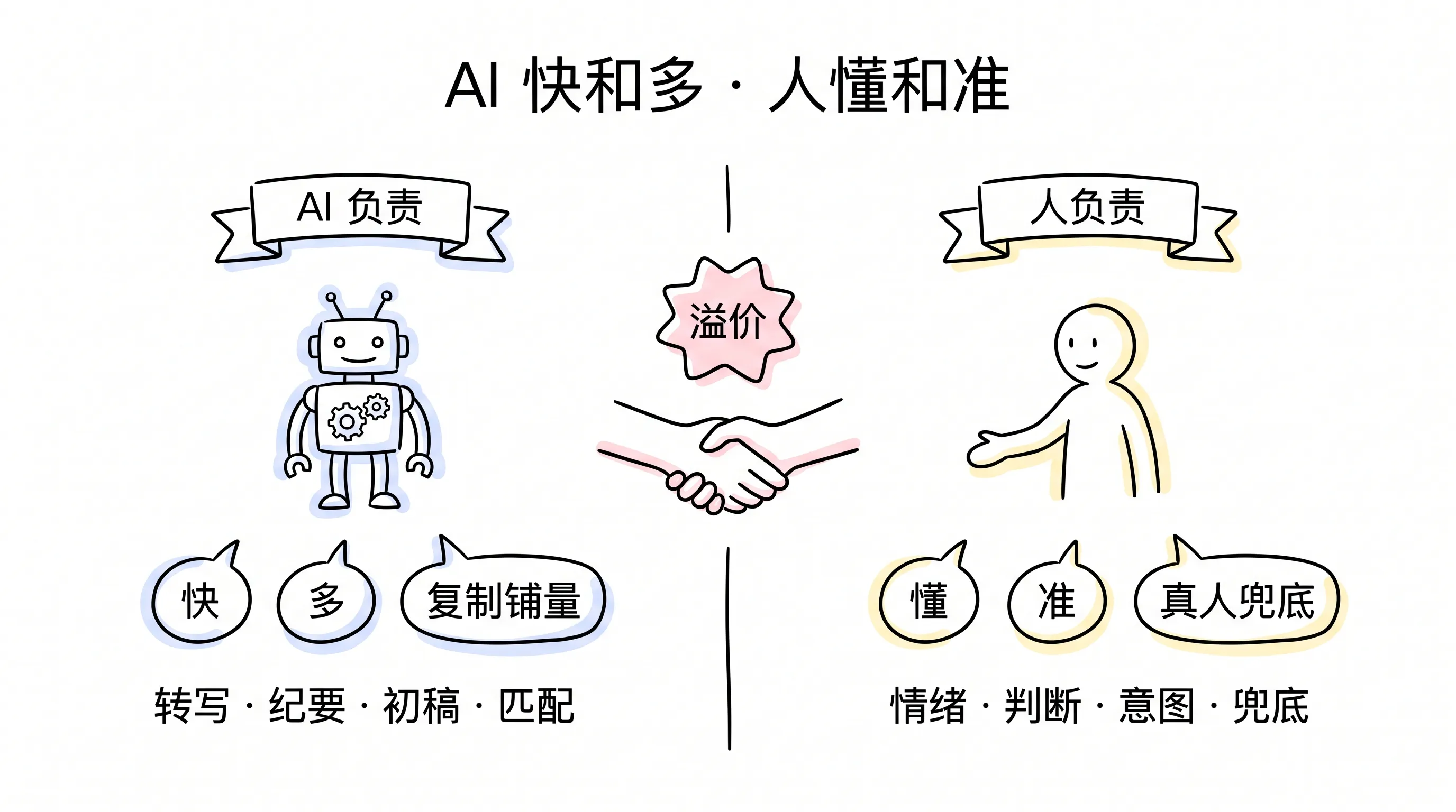 今日主线:AI 负责快和多,人负责懂和准,组合配得好的人收走溢价